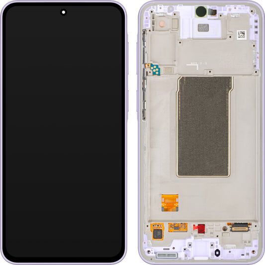 Samsung Galaxy A37 5G Touchscreen-Display mit Rahmen, Lila (Hellviolett), Service Pack GH82-39232D