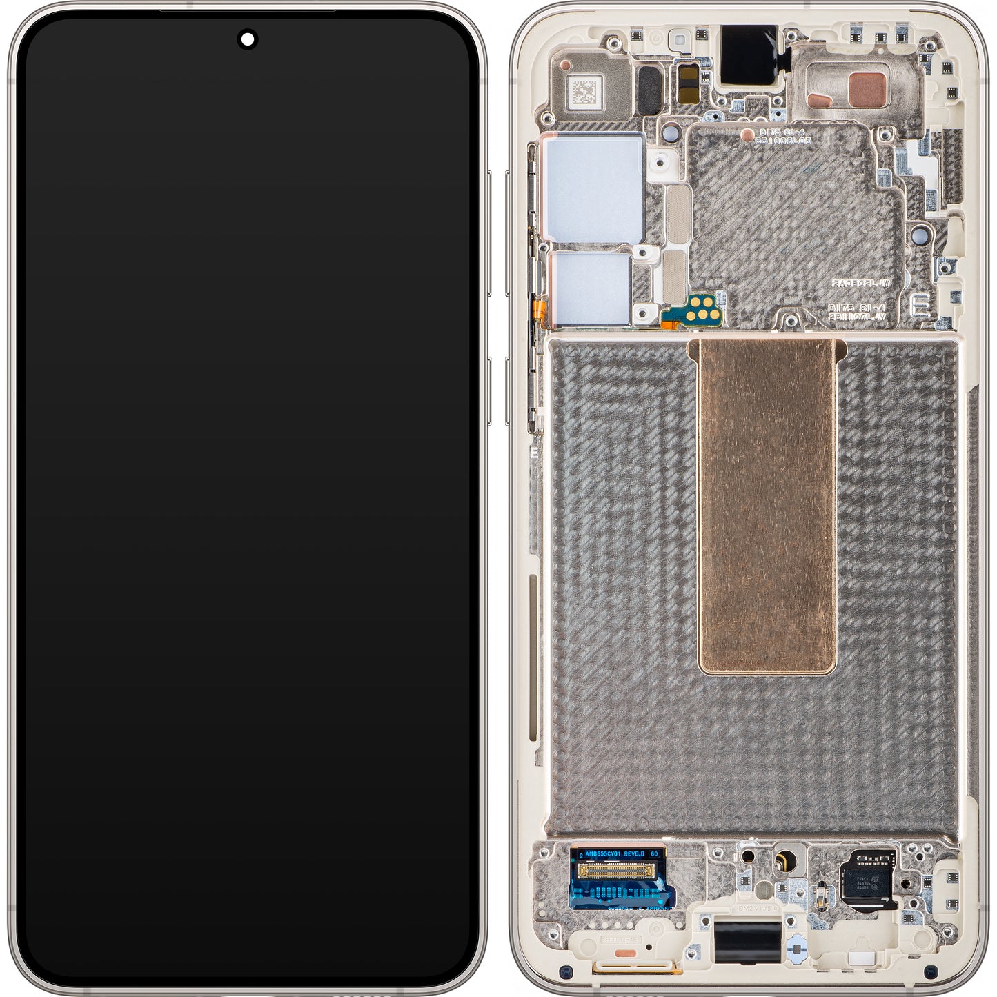 Samsung Galaxy S23+ S916 Touchscreen Display with Frame, White (Cream), Service Pack GH82-30476B