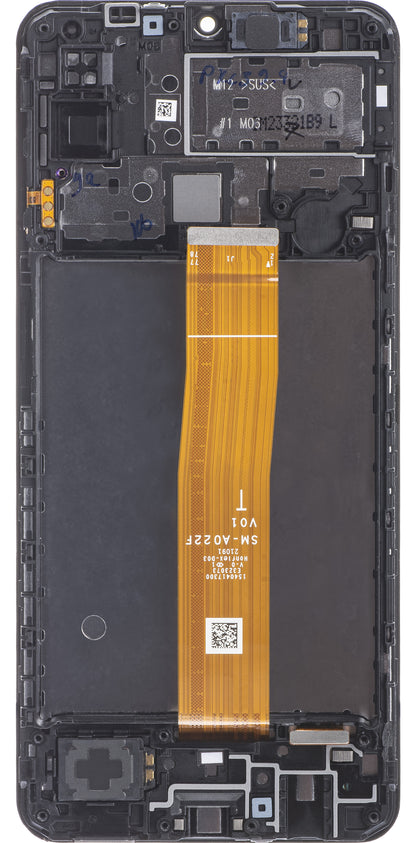 Samsung Galaxy M12 M127 Touchscreen-Display mit Rahmen, Schwarz, Swap GH82-25042A