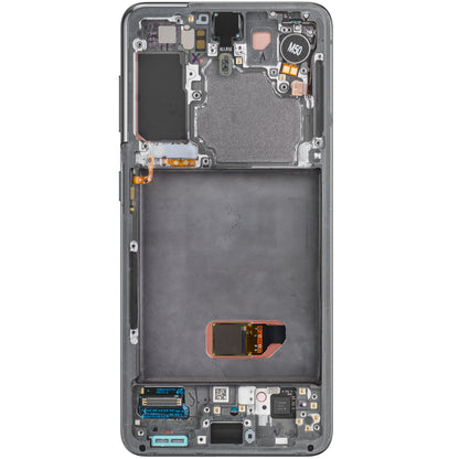 Display mit Touchscreen Samsung Galaxy S21 5G G991, mit Rahmen, Grau, Service Pack GH82-24544A