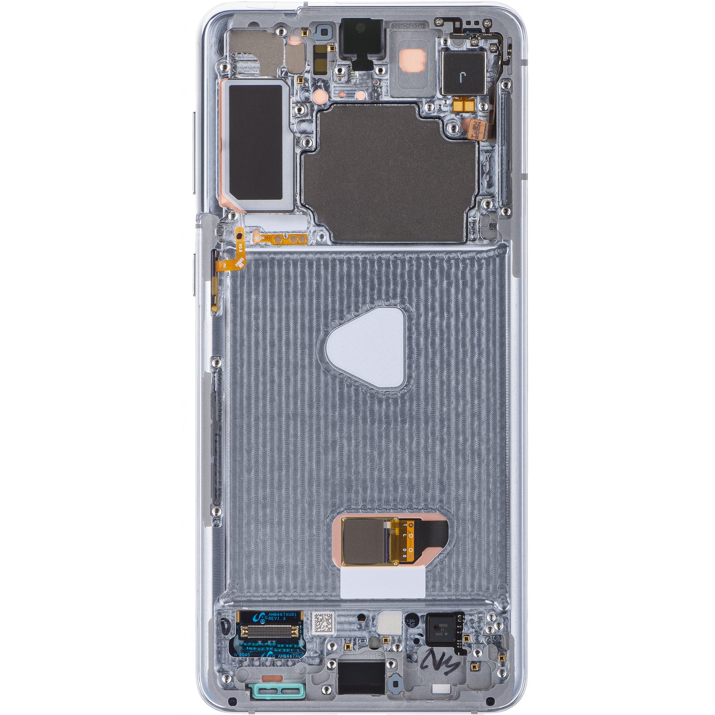 Samsung Galaxy S21+ 5G G996 Touchscreen Display, with Frame, Silver (Phantom Silver), Service Pack GH82-27268C