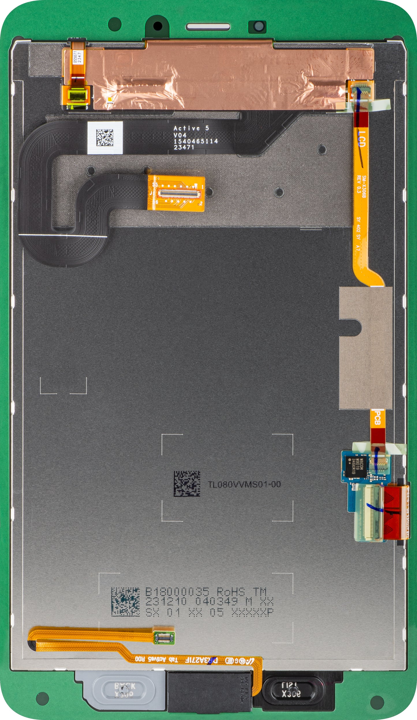 Display mit Touchscreen Samsung Galaxy Tab Active5, Service Pack GH82-33847A