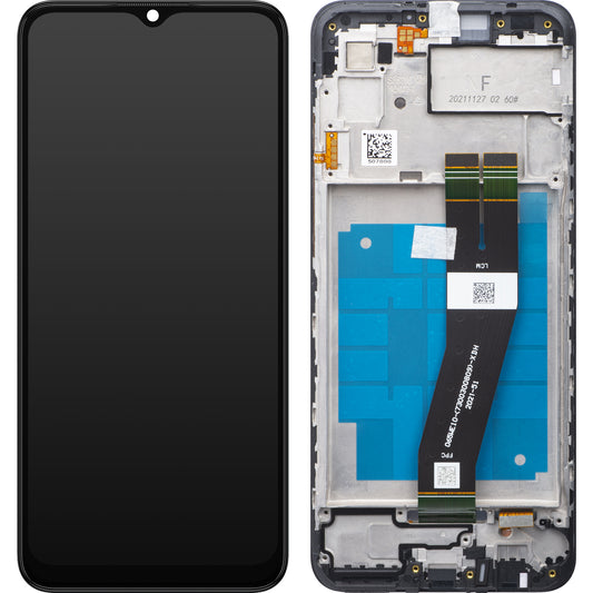 Touchscreen Display Samsung Galaxy A03 A035, mit Rahmen, Version G, Schwarz, Service Pack GH81-21626A