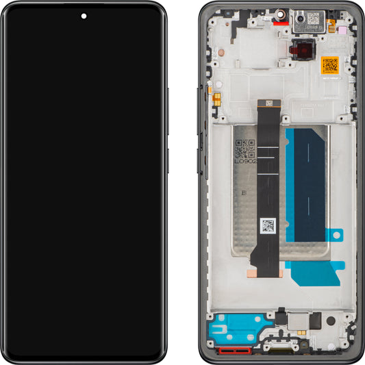 Display mit Touchscreen Xiaomi Redmi Note 14 Pro+ 5G, mit Rahmen, Schwarz (Midnight Black), Service Pack 5600190O16U00