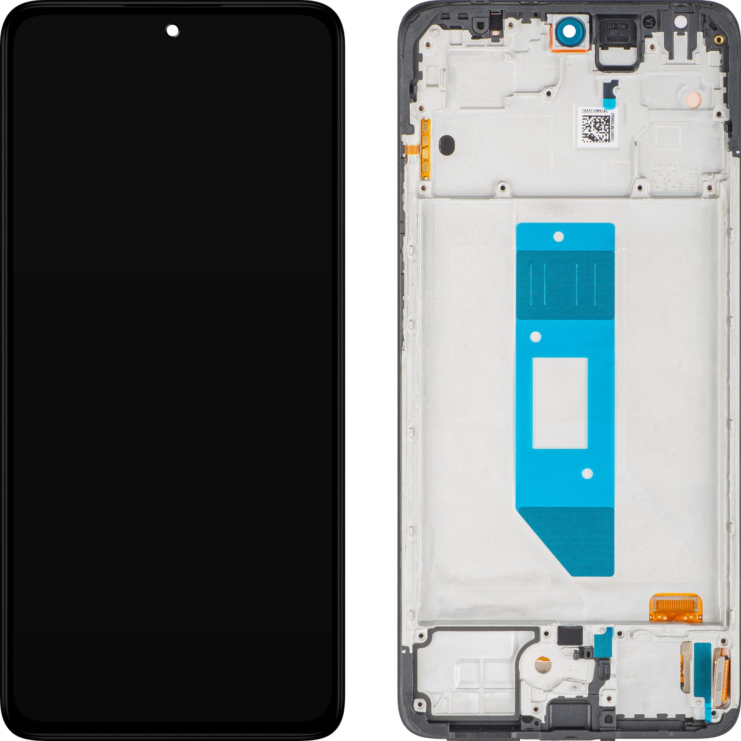 Display mit Touchscreen Xiaomi Redmi Note 14 4G, mit Rahmen, Schwarz, Globale Version, Service Pack 560001000O700