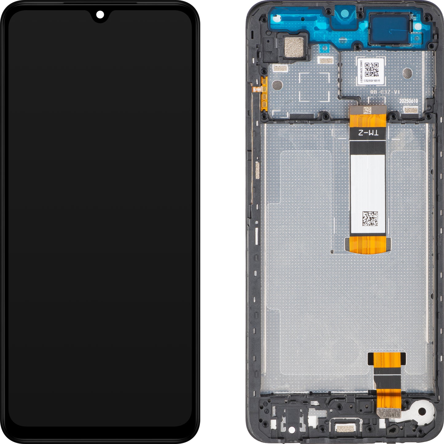 Display mit Touchscreen Xiaomi Poco C71 / Redmi A5 4G, mit Rahmen, Long Flex Version, Schwarz, Service Pack 56000100C3Z00