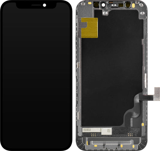 ZY Touchscreen Display für Apple iPhone 12 mini, mit Rahmen, In-Cell LCD Version, Schwarz 