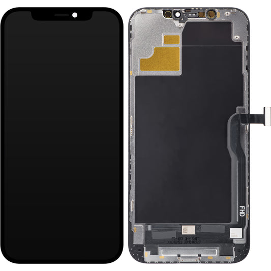 ZY Touchscreen Display für Apple iPhone 12 Pro Max, mit Rahmen, In-Cell IC Movable LCD Version, Schwarz 