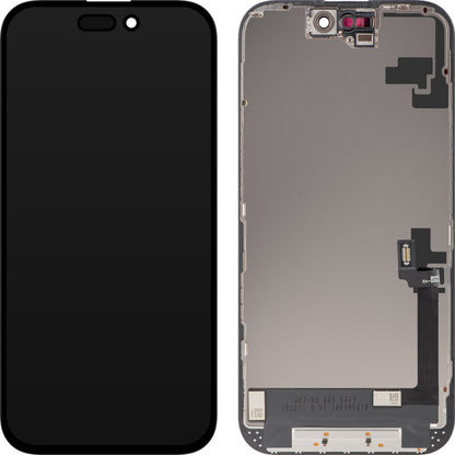 Display mit Touchscreen ZY für Apple iPhone 16, mit Rahmen, LCD In-Cell Version, Schwarz