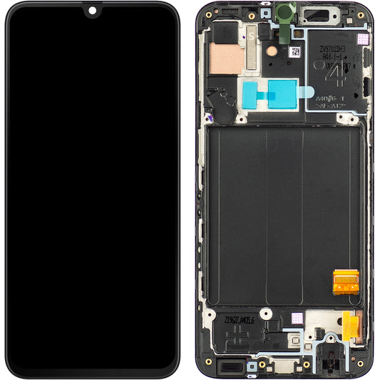 Touchscreen Display Samsung Galaxy A40 A405, mit Rahmen, Schwarz, Service Pack GH82-19672A