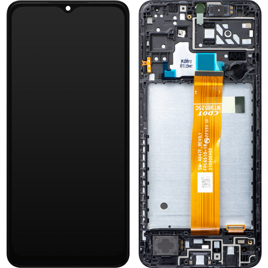 Touchscreen Display Samsung Galaxy A04s A047, mit Rahmen, Schwarz, Service Pack GH82-29805A