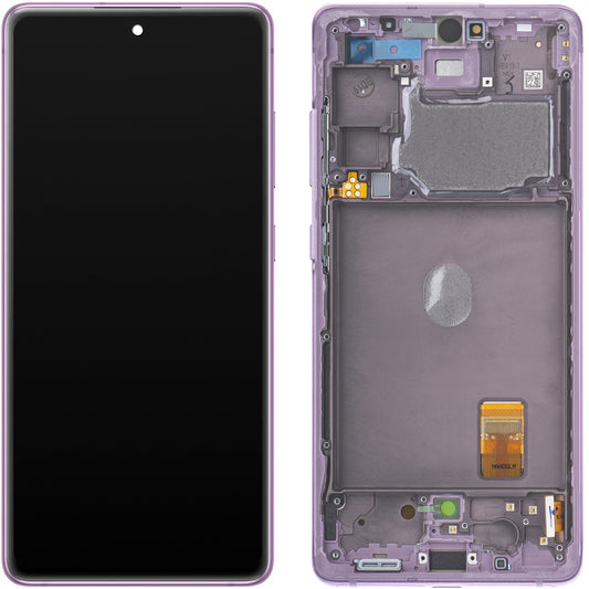 Touchscreen Display Samsung Galaxy S20 FE G780, mit Rahmen, Lila, Service Pack GH82-24219C