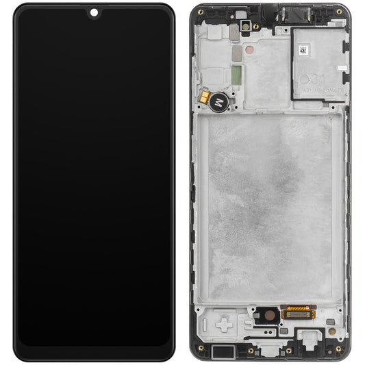 Touchscreen Display Samsung Galaxy A31 A315, mit Rahmen, Schwarz, Service Pack GH82-2276761A