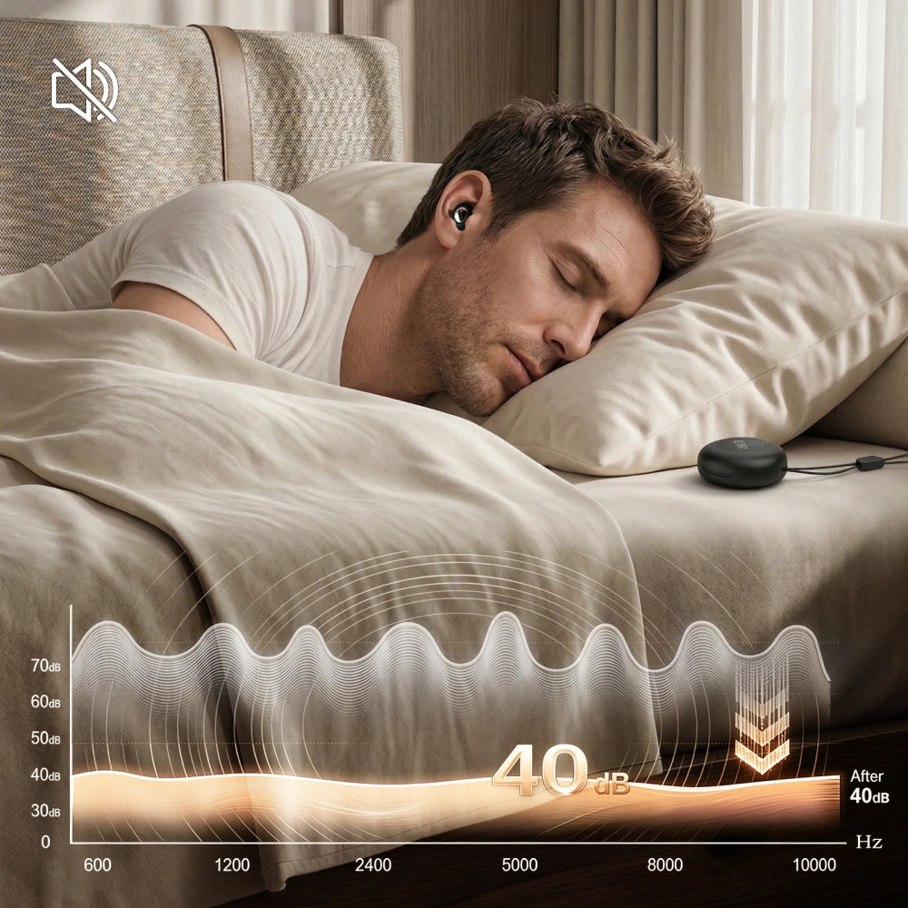 Tech-Protect QuietFit Ohrstöpsel, Schwarz
