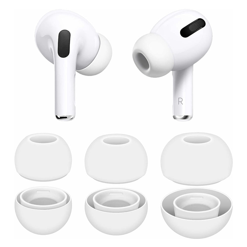 Techsuit ET1 Ohrstöpsel für Apple AirPods Pro Serie, Set 3 Stück, Weiß