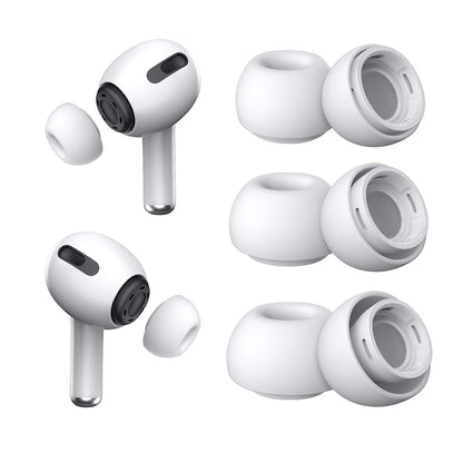 Techsuit ET1 Ohrstöpsel für Apple AirPods Pro Serie, Set 3 Stück, Weiß