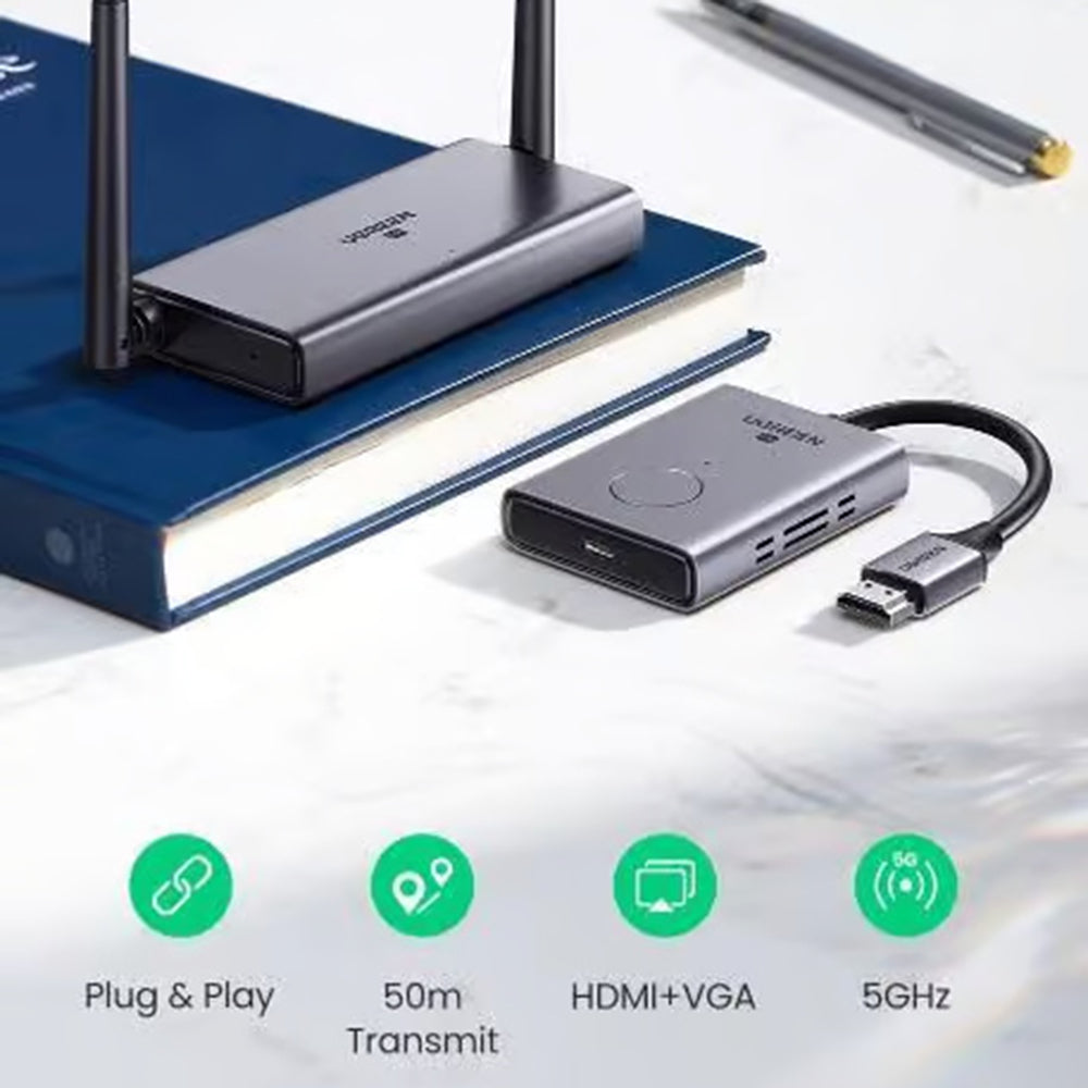 Wireless HDMI Extender UGREEN CM506, 1080P, Grau