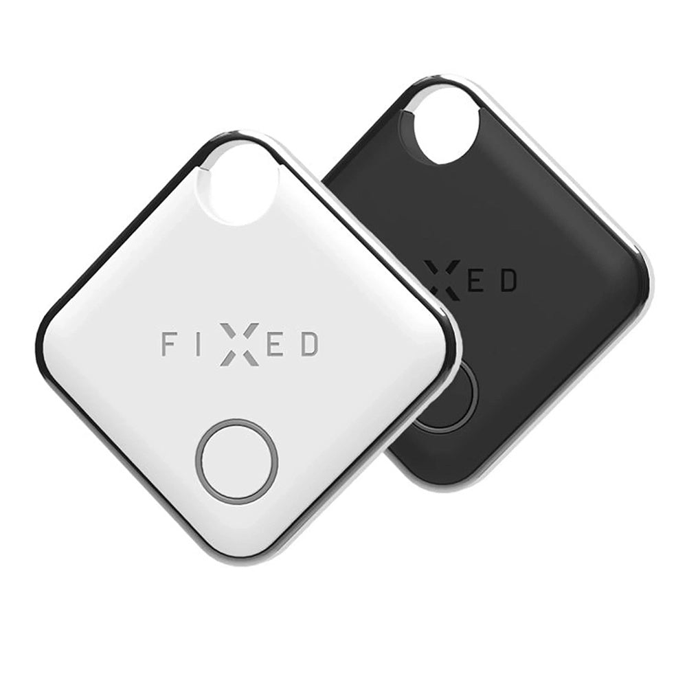 Fixed SmartTag Duo für iOS, Set 2 Stück, Weiß / Schwarz