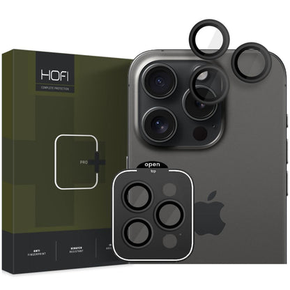 HOFI CamRing PRO+ Rückkamera-Schutzfolie für Apple iPhone 15 Pro Max / 15 Pro, Sicherheitsglas, Schwarz