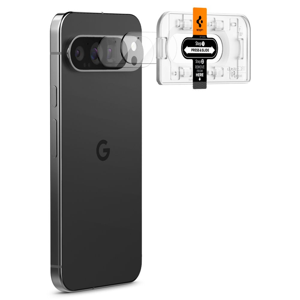 Spigen EZ FIT Rückkamera-Schutzfolie für Google Pixel 9 Pro XL, sicheres Glas, 2er-Set AGL08446