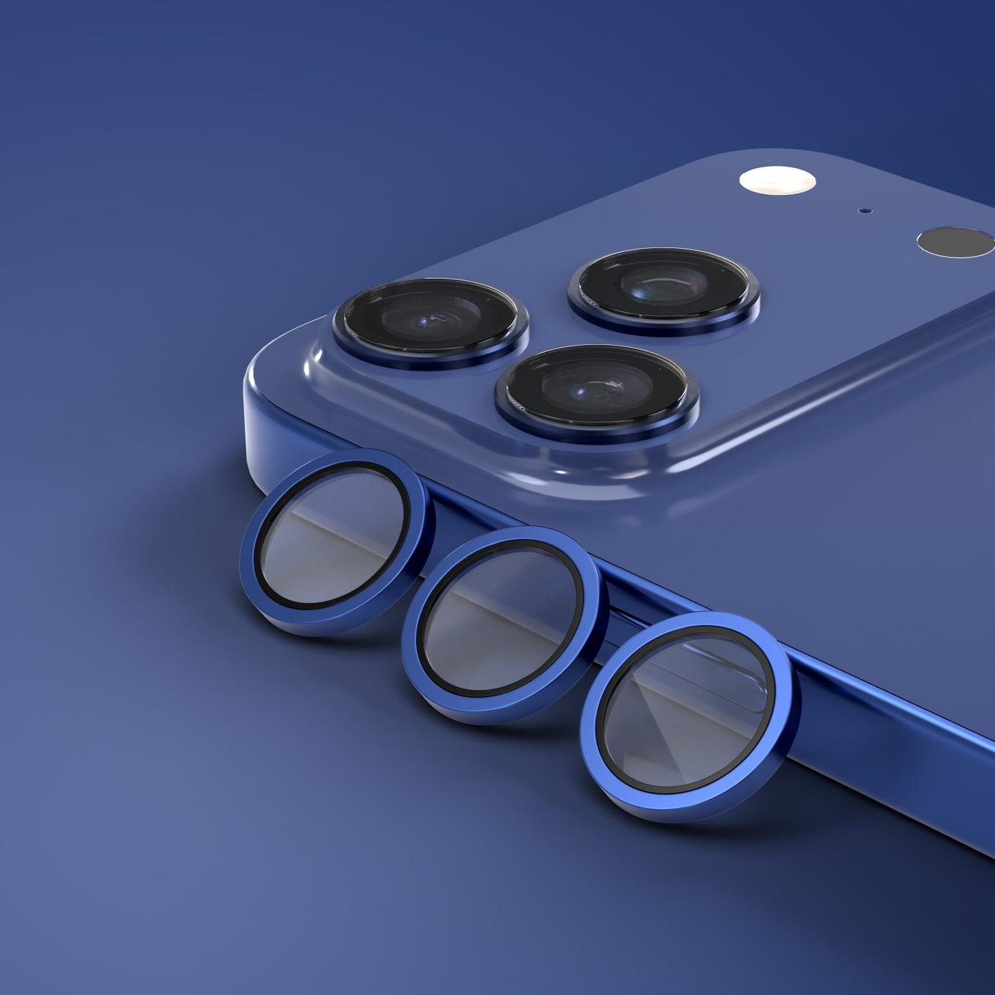Etteri Rückkamera-Schutzfolie für Apple iPhone 17 Pro Max / 17 Pro, gehärtetes Glas, Blau