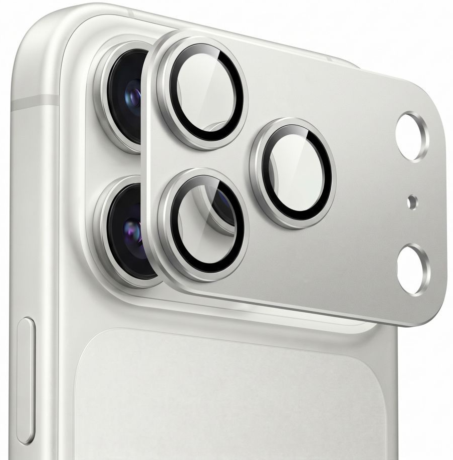 Schutzfolie für die Rückkamera Tech-Protect CamFull Fit+ für Apple iPhone 18 Pro, gehärtetes Glas, silberfarben
