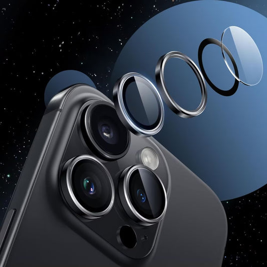 Schutzfolie für die Rückkamera Tech-Protect CamRing Fit+ für Apple iPhone 17, gehärtetes Glas, Schwarz
