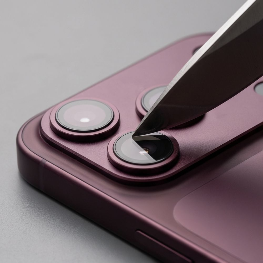 Schutzfolie für die Rückkamera Tech-Protect CamFull Fit+ für Apple iPhone 18 Pro Max, gehärtetes Glas, Burgunderrot