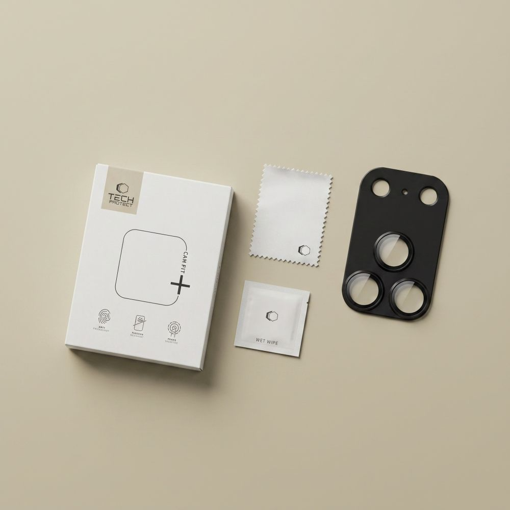 Schutzfolie für die Rückkamera Tech-Protect CamFull Fit+ für Apple iPhone 18 Pro, gehärtetes Glas, schwarz