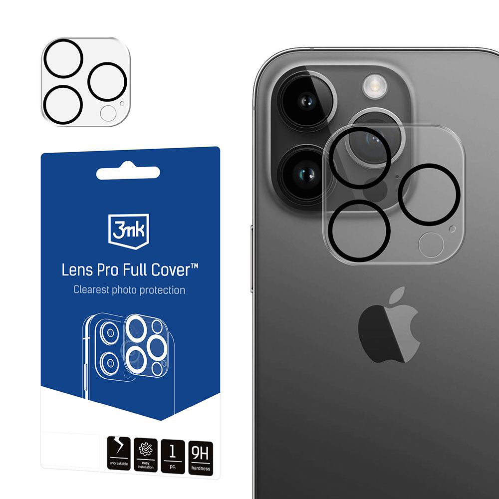 3MK Pro Full Cover Rückkamera-Schutzfolie für Apple iPhone 13 Pro, gehärtetes Glas, transparent