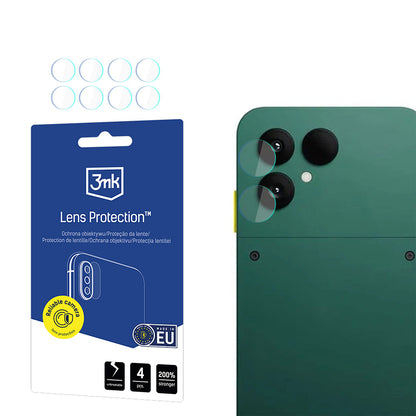 3MK Schutzfolie für die Rückkamera des Fairphone 6, gehärtetes Glas, 4er-Set, transparent