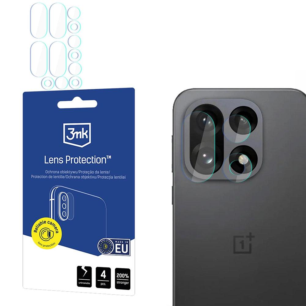 Schutzfolie Rückkamera 3MK Protection für OnePlus 15, Gehärtetes Glas, Set 4 Stück, Transparent