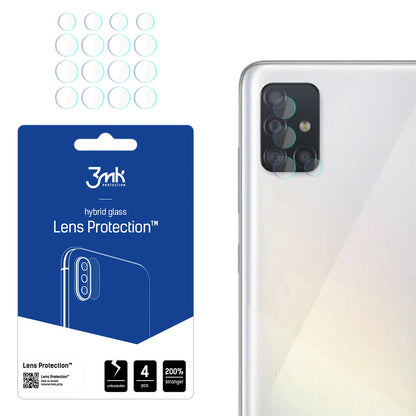 3MK Schutzfolie für die Rückkamera für Samsung Galaxy A52s 5G A528 / A52 5G A526, Flexibles Glas, 4er Set, Transparent