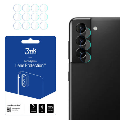 3MK Schutzfolie für die Rückkamera des Samsung Galaxy S21 5G G991, flexibles Glas, 4er-Set, transparent