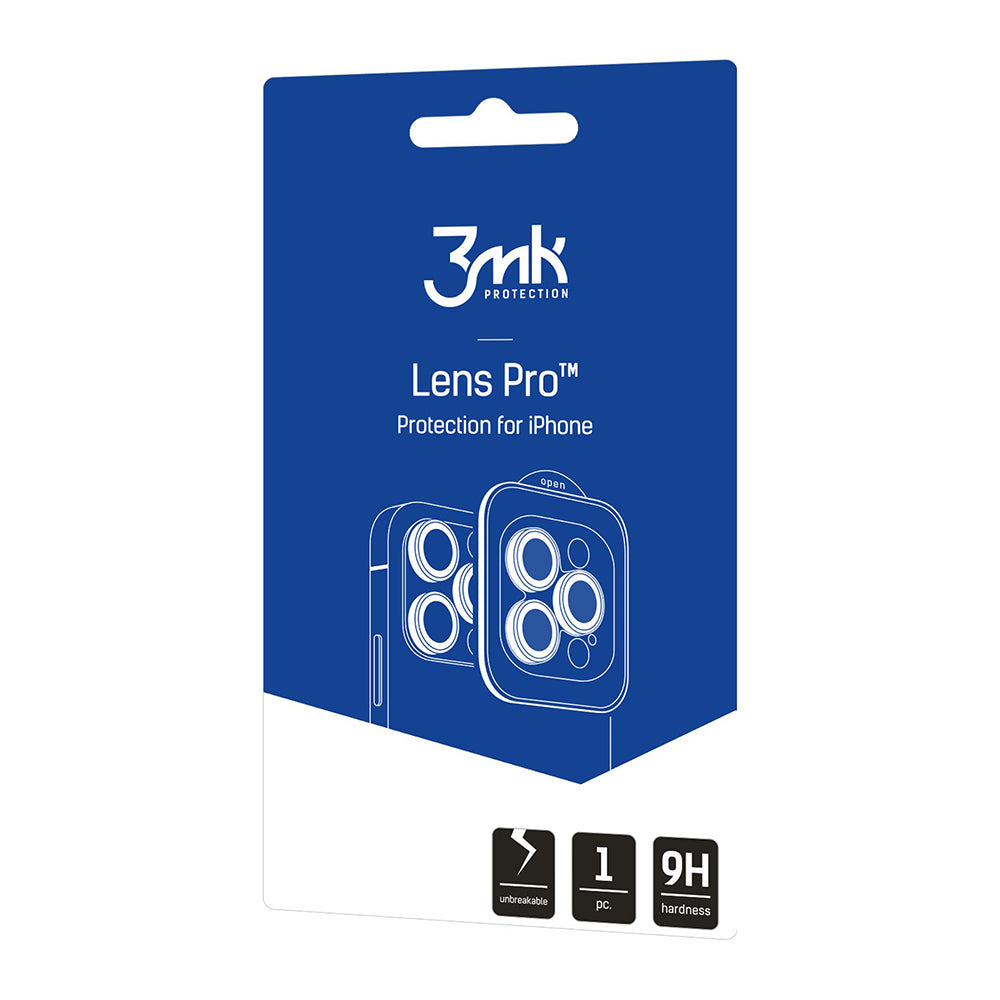 3MK Protection Pro Rückkamera-Schutzfolie für Apple iPhone 18 Pro / 18 Pro Max, Sicherheitsglas, Silber