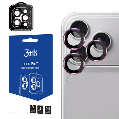 3MK Protection Pro Rear Camera Protective Film for Apple iPhone 18 Pro / 18 Pro Max, Tempered Glass, Burgundy