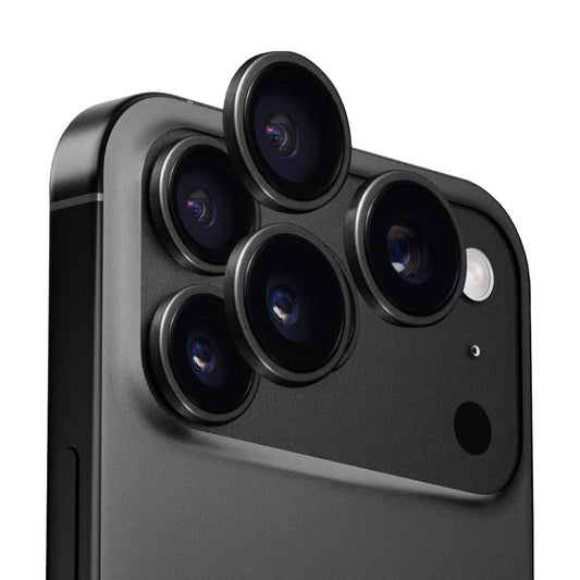 Schutzfolie Anank AR für die Rückkamera des Apple iPhone 17 Pro Max / 17 Pro, gehärtetes Glas, Schwarz