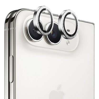 Blueo Diamond Schutzfolie für die Rückkamera für Apple iPhone Duo, gehärtetes Glas, Silberfarben