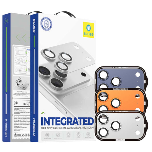 Blueo Integrated Metal Schutzfolie für die Rückkamera für Apple iPhone 17 Pro, gehärtetes Glas, Orange