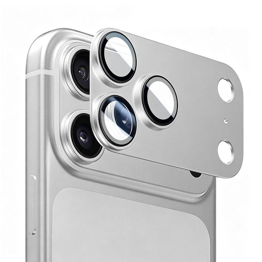 Blueo Integrated Metal Schutzfolie für die Rückkamera für Apple iPhone 18 Pro, gehärtetes Glas, Silberfarben
