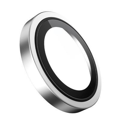 Blueo Metal Frame Rückkamera-Schutzfolie für Apple iPhone 14 Pro Max / 14 Pro, gehärtetes Glas, Silber