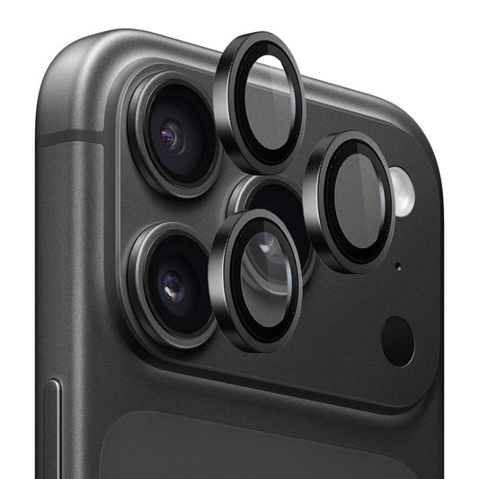 Blueo Metal Frame Rear Camera Protector for Apple iPhone 18 Pro / 18 Pro Max, Tempered Glass, Black
