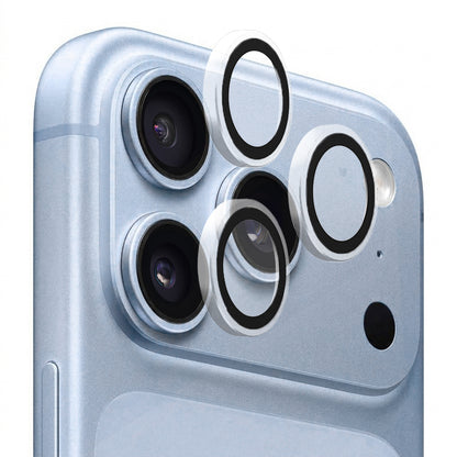 Blueo Schutzfolie für die Rückkamera mit Metallrahmen für Apple iPhone 18 Pro / 18 Pro Max, gehärtetes Glas, transparent