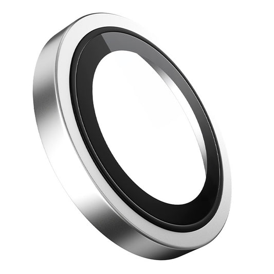 Blueo Metal Frame Rear Camera Protector for Apple iPhone Duo, Tempered Glass, Silver