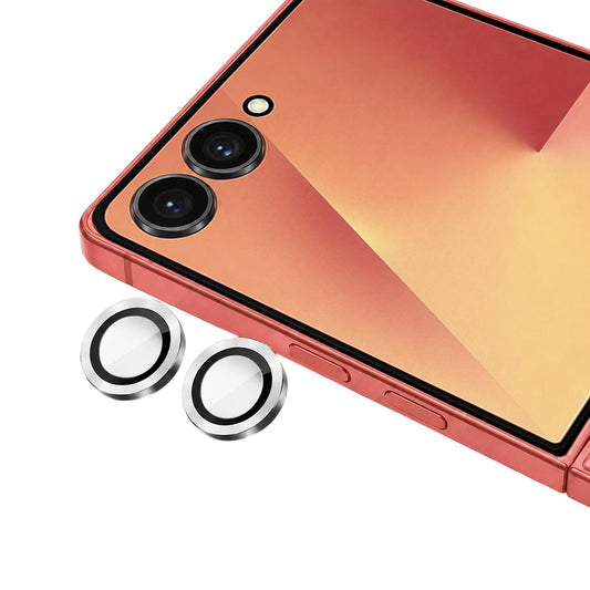 Blueo Rückkamera-Schutzfolie für Samsung Galaxy Z Flip8 F776, gehärtetes Glas, silberfarben