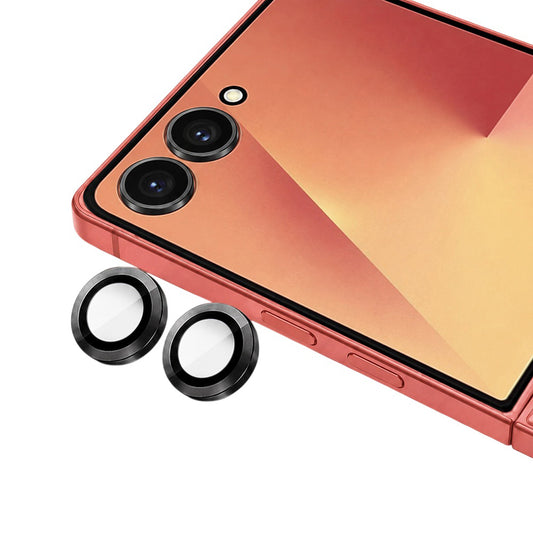 Blueo Rückkamera-Schutzfolie für Samsung Galaxy Z Flip8 F776, gehärtetes Glas, schwarz