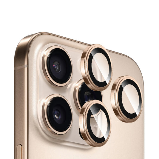 Blueo Sapphire Crystal Rückkamera-Schutzfolie für Apple iPhone 14 Pro Max / 14 Pro, gehärtetes Glas, goldfarben