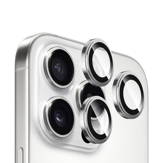 Blueo Sapphire Crystal Rückkamera-Schutzfolie für Apple iPhone 16 Pro Max / 16 Pro, gehärtetes Glas, Silber