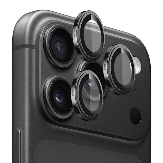 Blueo Sapphire Crystal Schutzfolie für die Rückkamera des Apple iPhone 18 Pro / 18 Pro Max, gehärtetes Glas, Schwarz