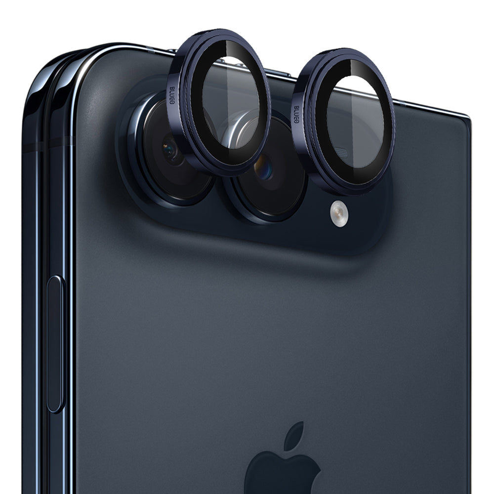 Blueo Sapphire Crystal Schutzfolie für die Rückkamera für Apple iPhone Duo, gehärtetes Glas, Blau